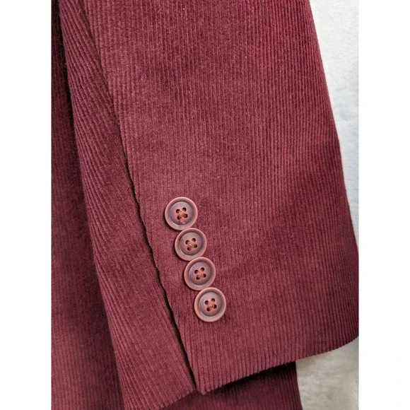 NWT $179 Nautica Mens‎ Corduroy Blazer Burgundy Burgundy Stretch Sport Coat L46